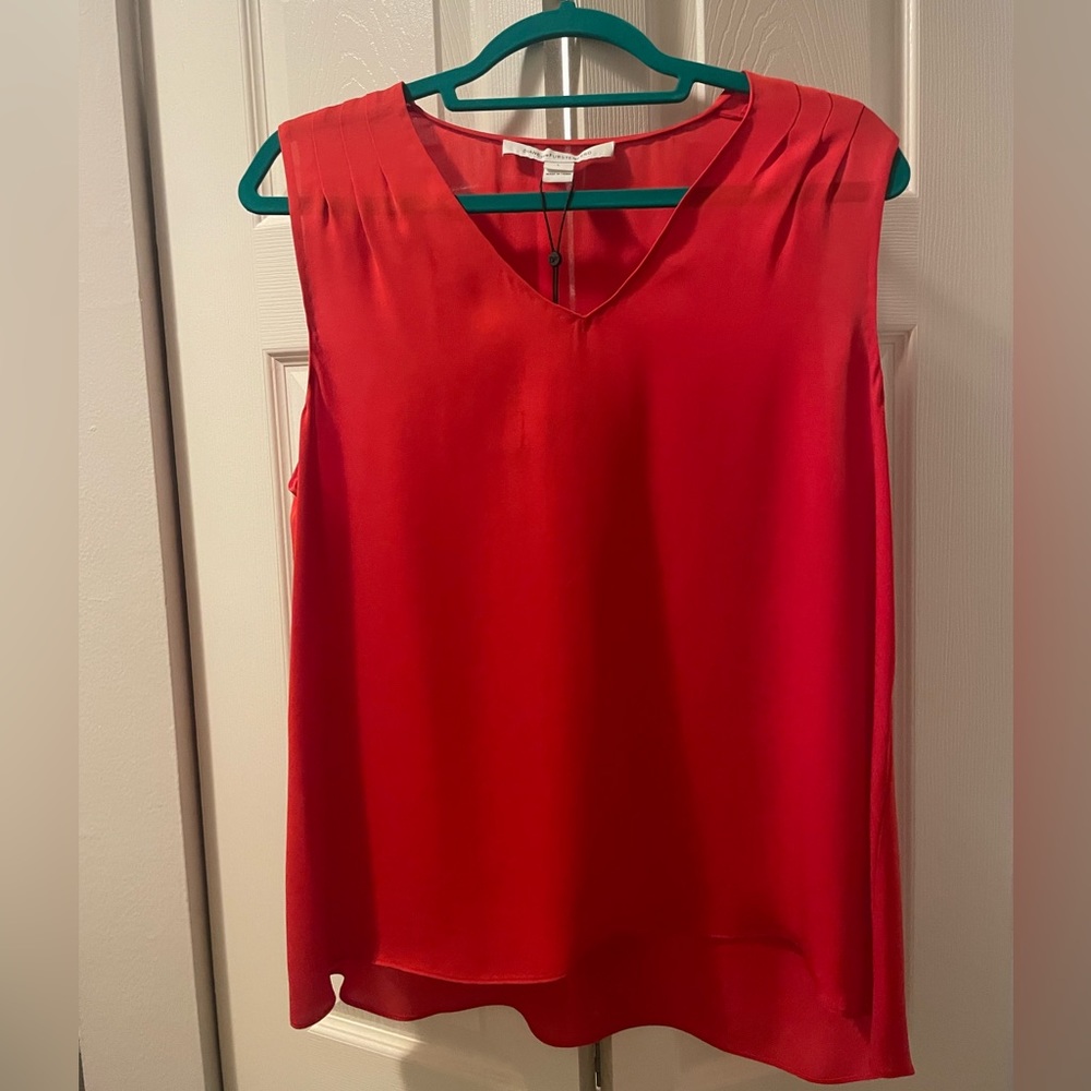 Beautiful red DVF tank, NWT